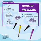 Vapor Flying Model Rocket Kit 7294 | Advanced Build, Black/Yellow & Black/Purple
