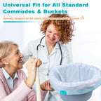 120 Disposable Commode Liners for Bedside Commode, Beside Commode Liners