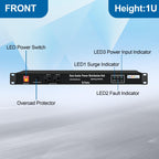1U Horizontal PDU 19" Rack Mount Power Strip