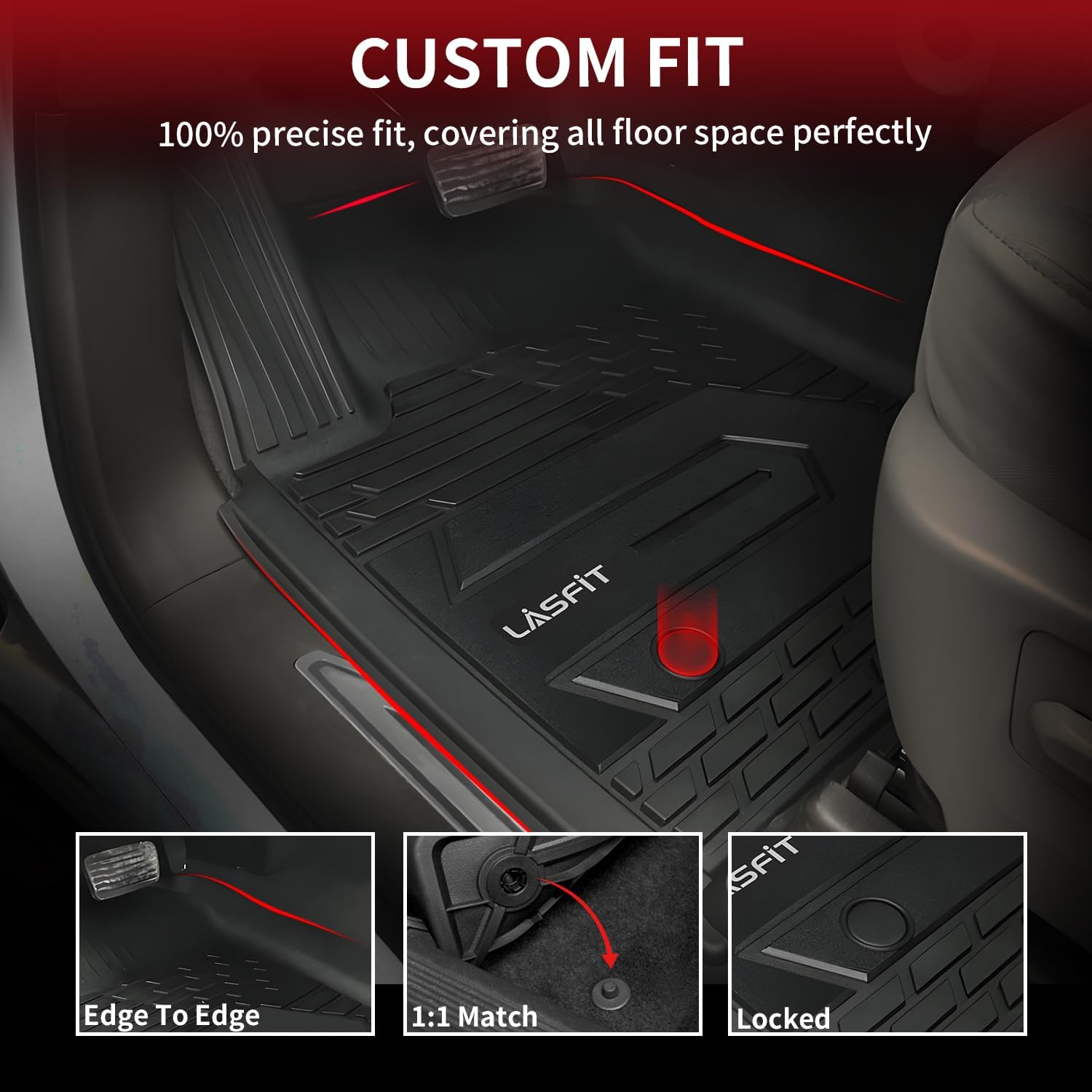 Floor Mats 2019-2026 for Chevy Silverado/GMC Sierra 1500, 2020-2026 for 2500 HD/3500 HD, Crew Cab & Bucket Seat Only
