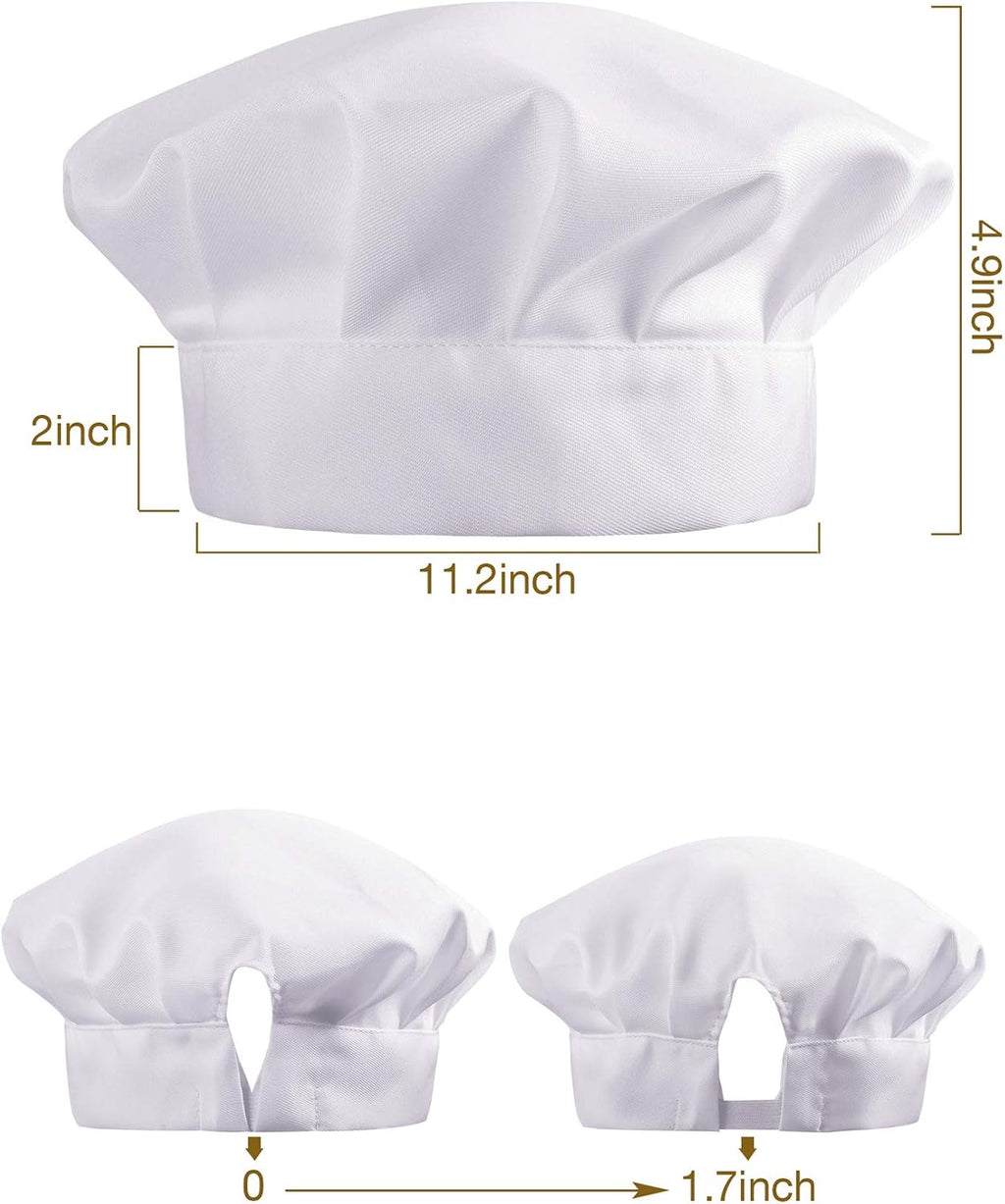 Chef Hats for Adults Adjustable Elastic Baker Caps