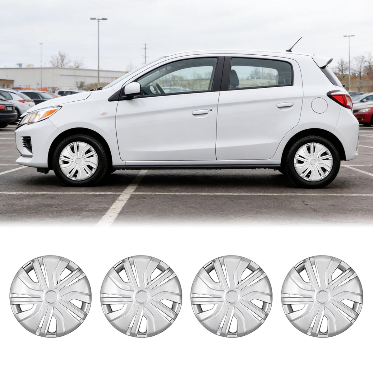 Hubcaps 14 Inch Wheel Covers for 2014-2025 Mitsubishi Mirage