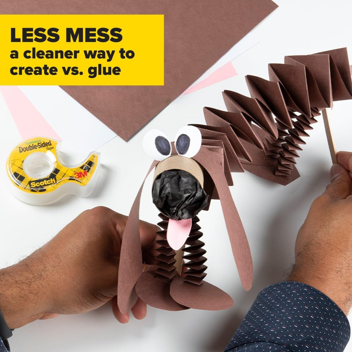 Double Sided Tape with Tape Dispenser, 0.75 in. x 400 in.