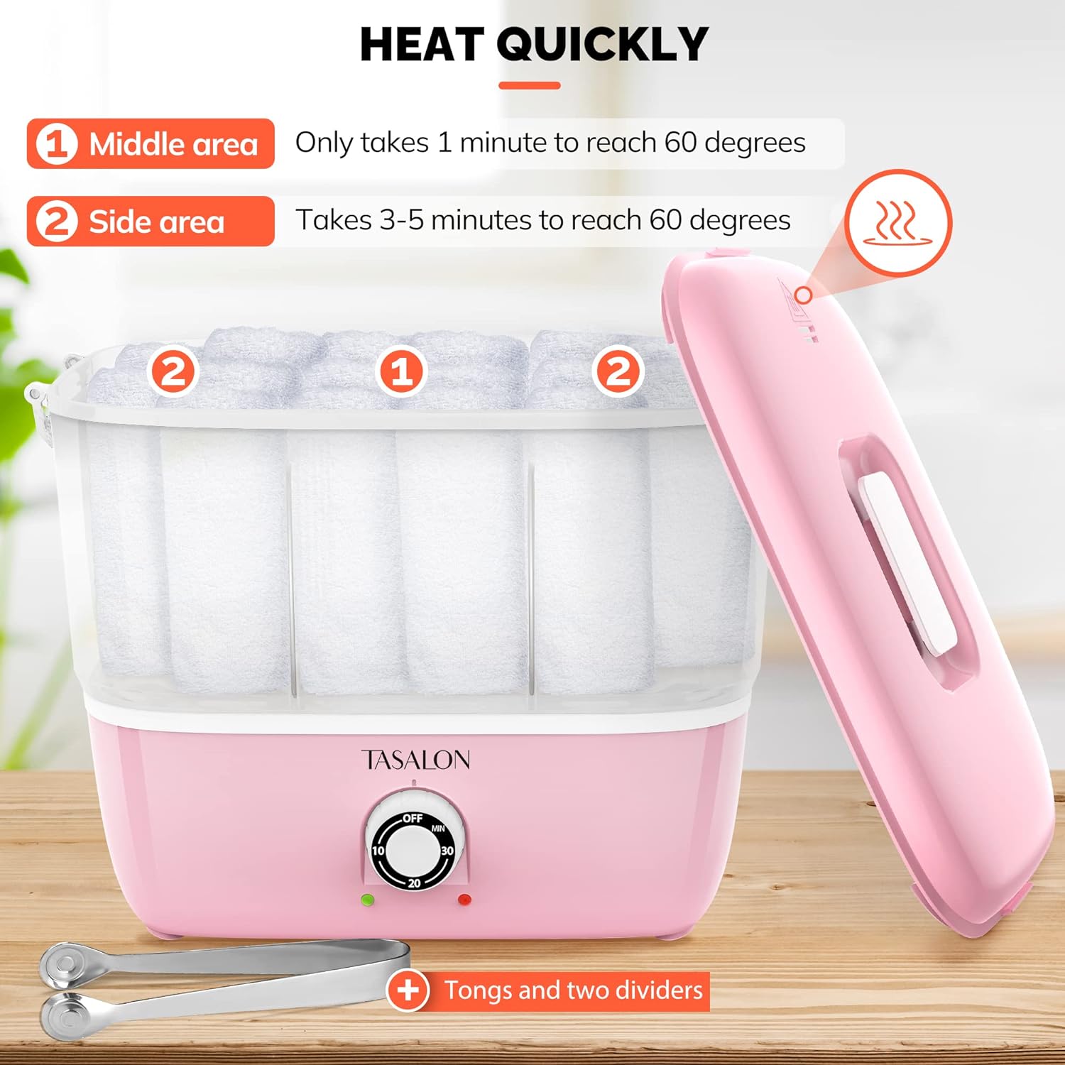 Hot Towel Steamer for Facials, Hot Towel Warmer Quickly Heats Up in 5 Minutes, Portable Towel Machine Fits 16 Mini