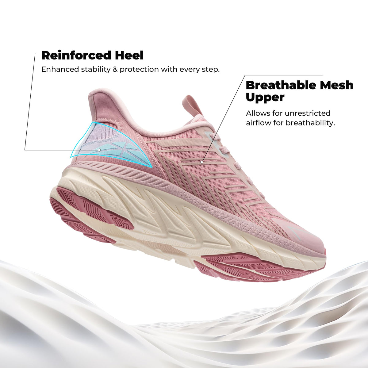 Women's Slip On Walking Shoes Sneakers,Pink,6.5