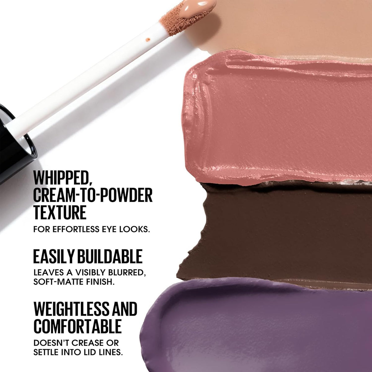 Matte Liquid Eyeshadow, Soft Nude Pink Beige Matte Eye Shadow, 02