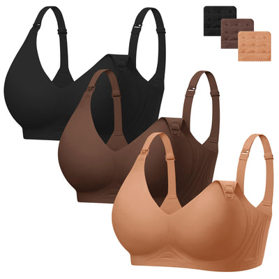 3 Pack Nursing Bras for Breastfeeding Seamless Pregnancy Maternity Bra Wireless Sleep Bralette Jelly Strip Support