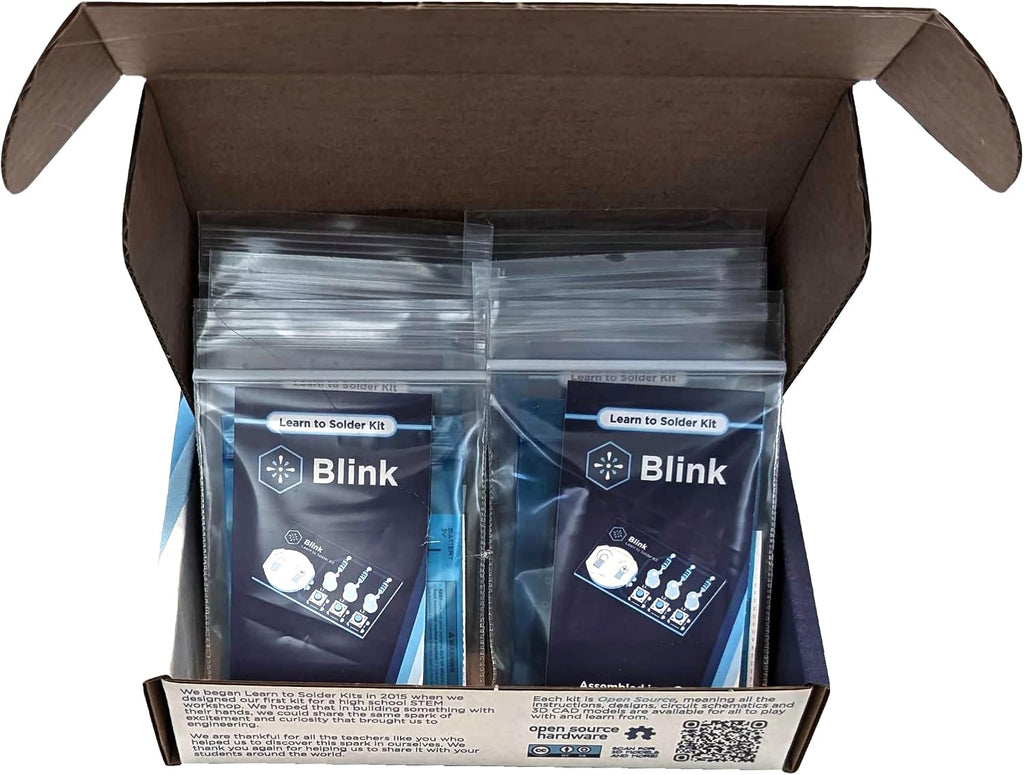 Blink | Learn to Solder Kit | Educator Pack (8pcs) | Educational STEM Electronics Kit