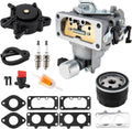 FH661V Carburetor Compatible with Kawasaki FH641V FH661V FH680V FH721V FX850V, 22 HP Engine, with 49065-0724 Oil Filter/Fuel pump,Replaces Parts 15004-1010 15004-0763 15004-7024