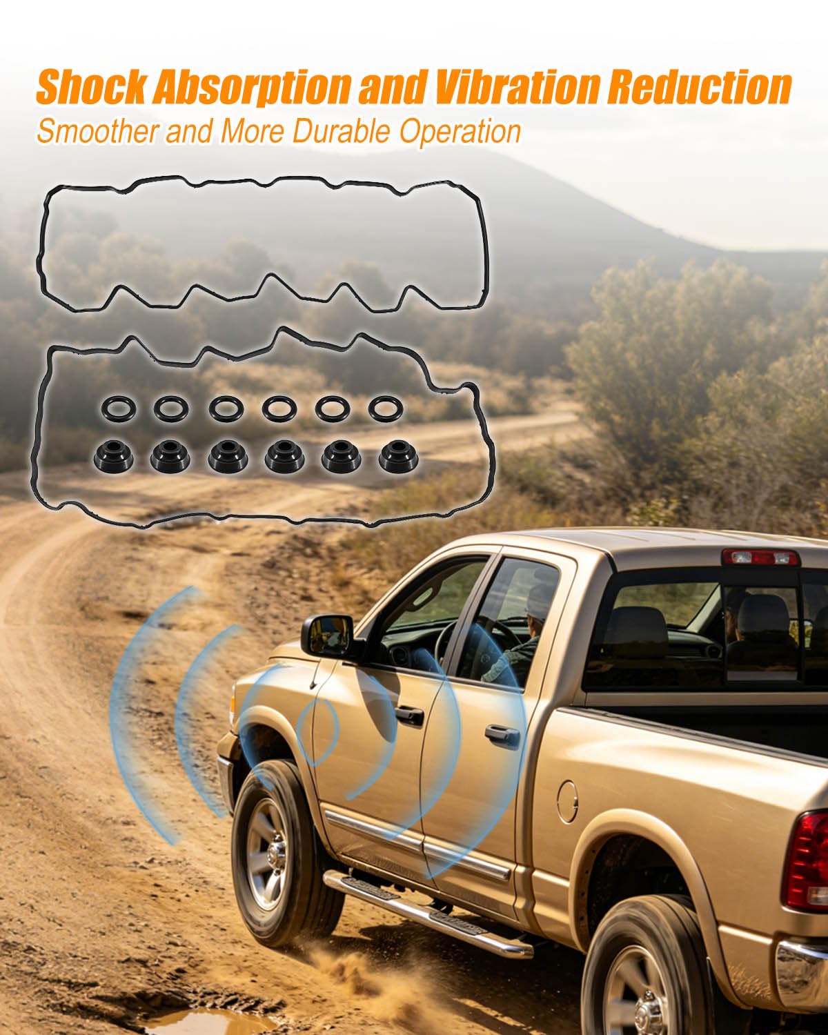Upper Valve Cover and Lower Rocker Box Gasket Kit Fit for Dodge