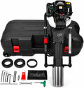 38cc Gas Powered Fence Post Driver, 4-Stroke T-Post Driver, Heavy Duty Gasoline Pile Driver for T-Posts, Ground Rods