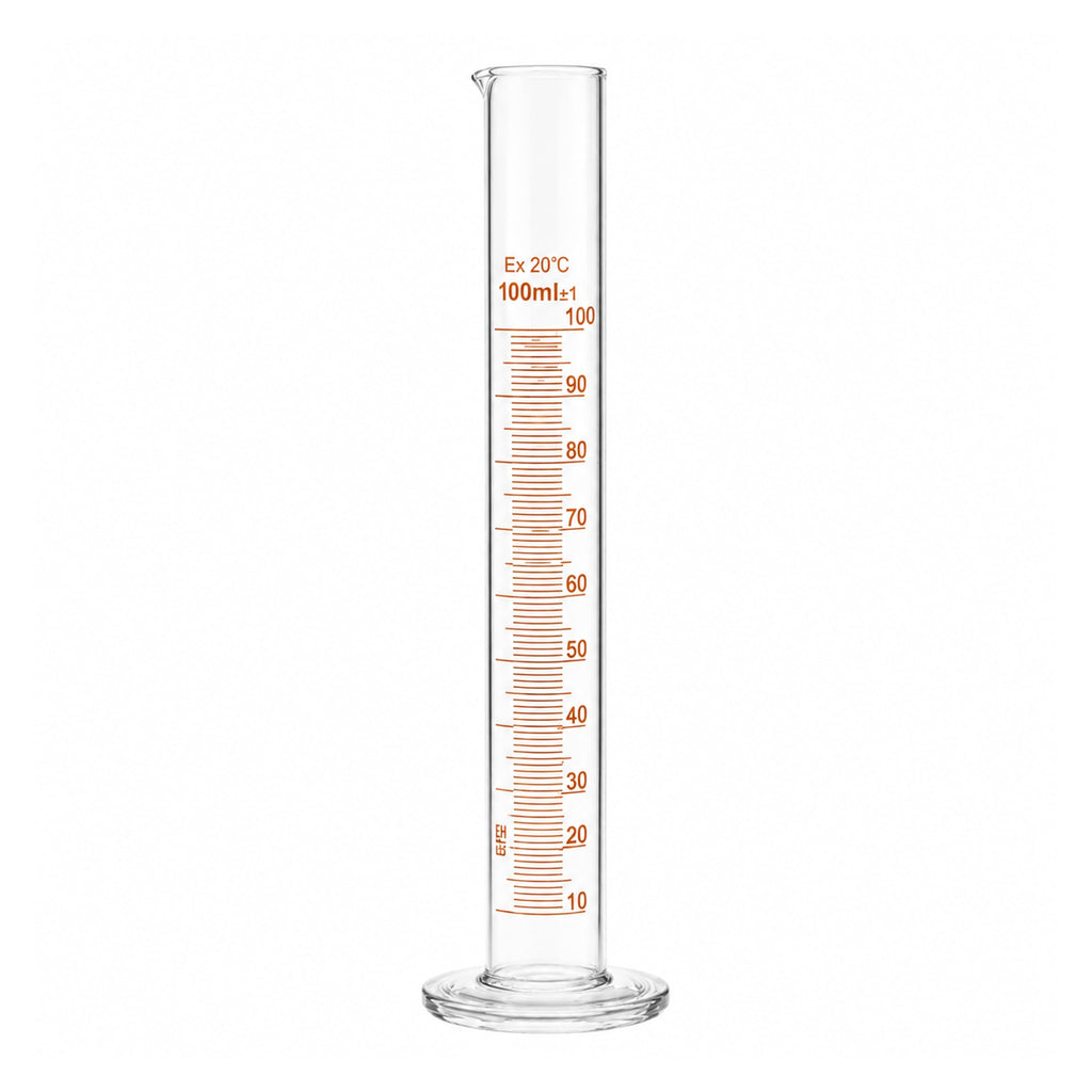 VXT 100ml Borosilicate Glass Graduated Cylinder, ±1ml Precision