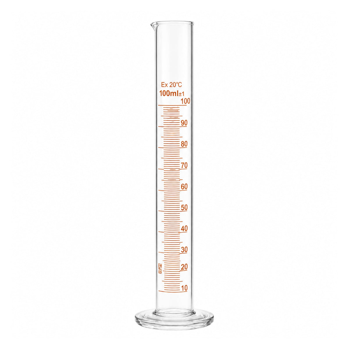 VXT 100ml Borosilicate Glass Graduated Cylinder, ±1ml Precision