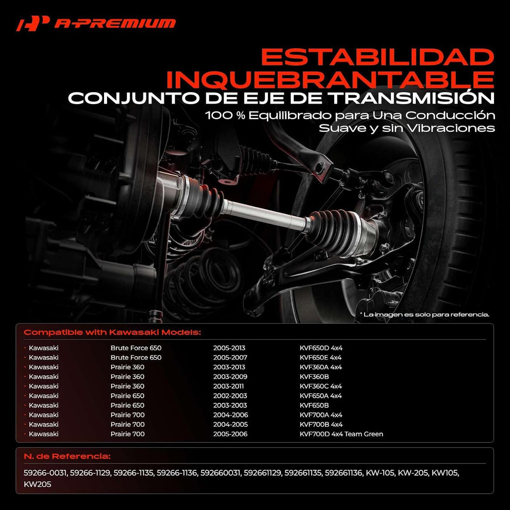 A-Premium Set of 2 Front CV Axle Shaft Assembly