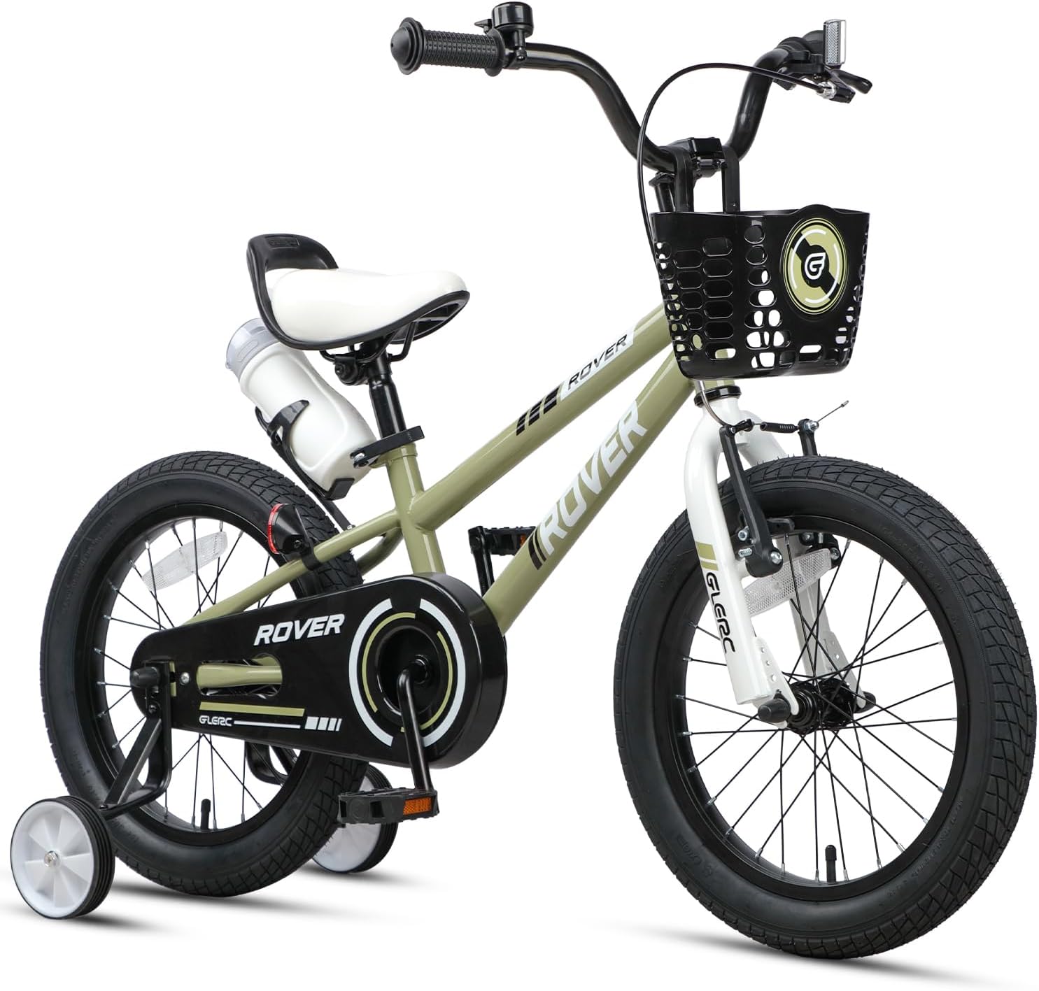 Rover Kids Bike, 12-18 Inch Boys Bike for 2-9 Years Old Children, Kids Bicycle with Water Bottle & Basket & Training