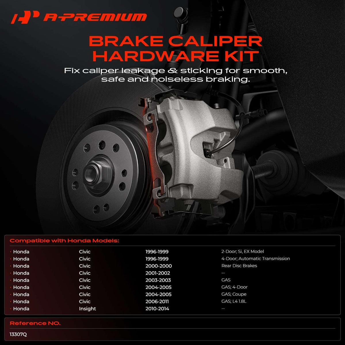 A-Premium Front Side Disc Brake Hardware Kit