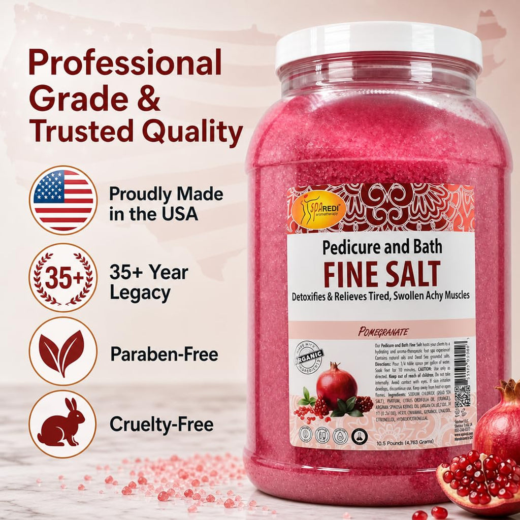 Salon Pedicure Salt Body Scrub Exfoliating & Moisturizing 128 oz