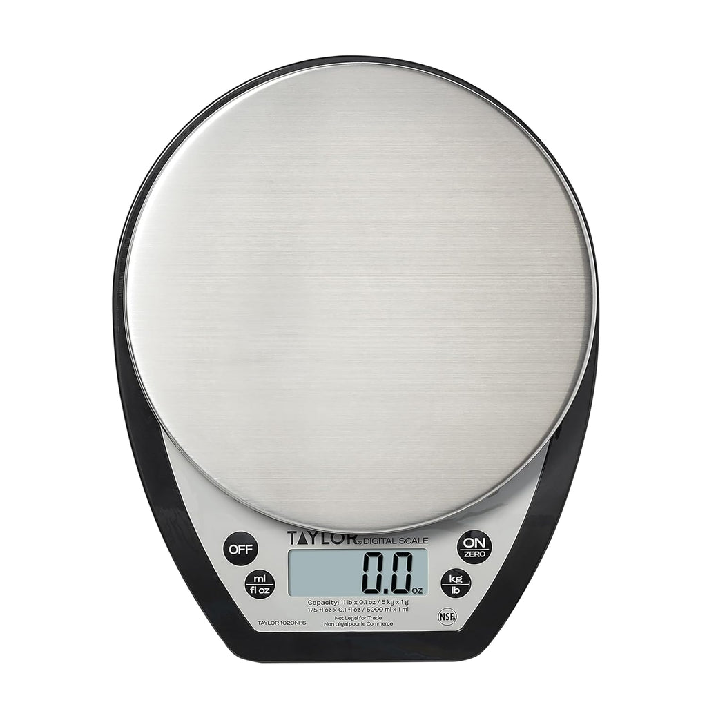Stainless Top Digital Kitchen Scale - 11 lb Max Capacity