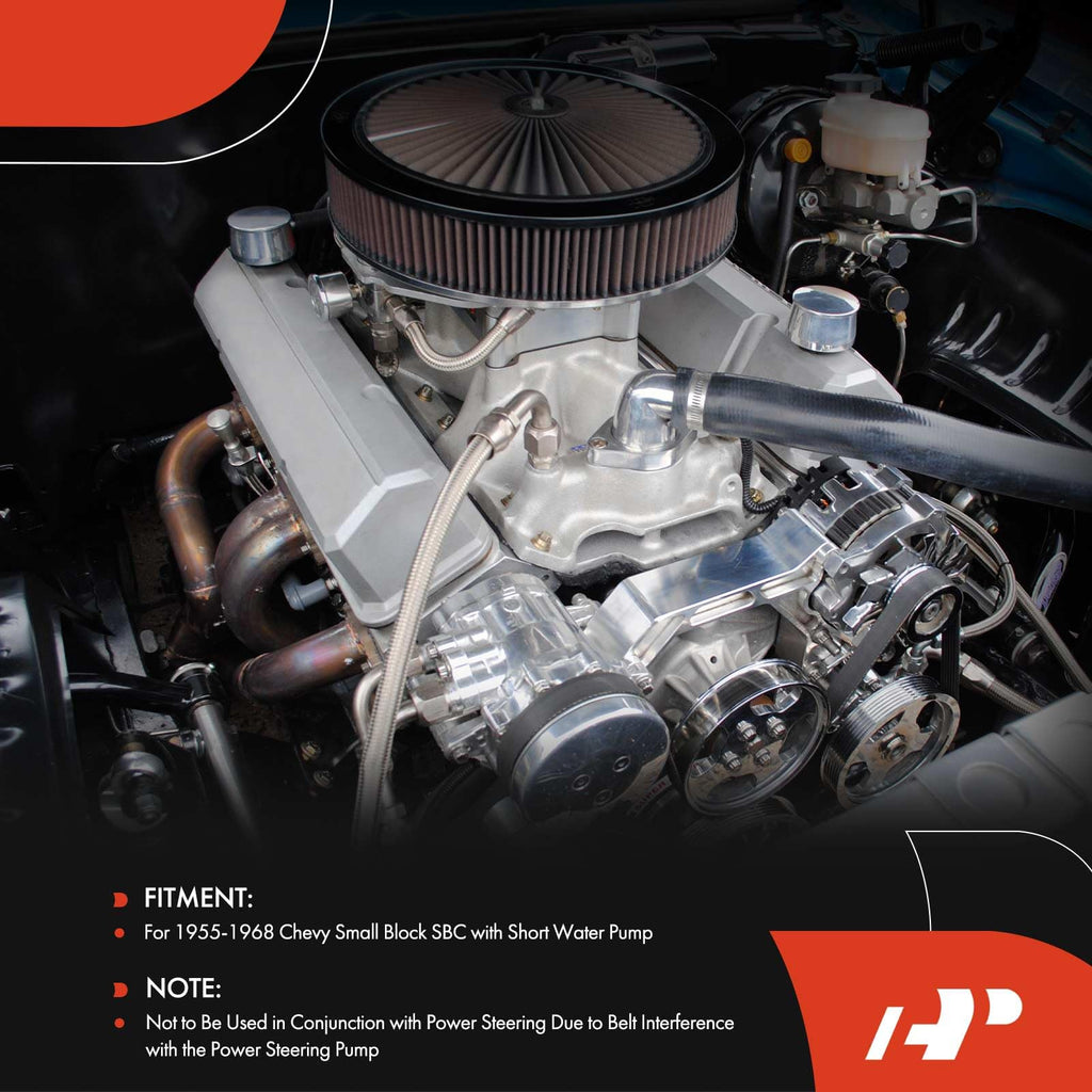 A-Premium Polished Aluminum Alternator Bracket Kit