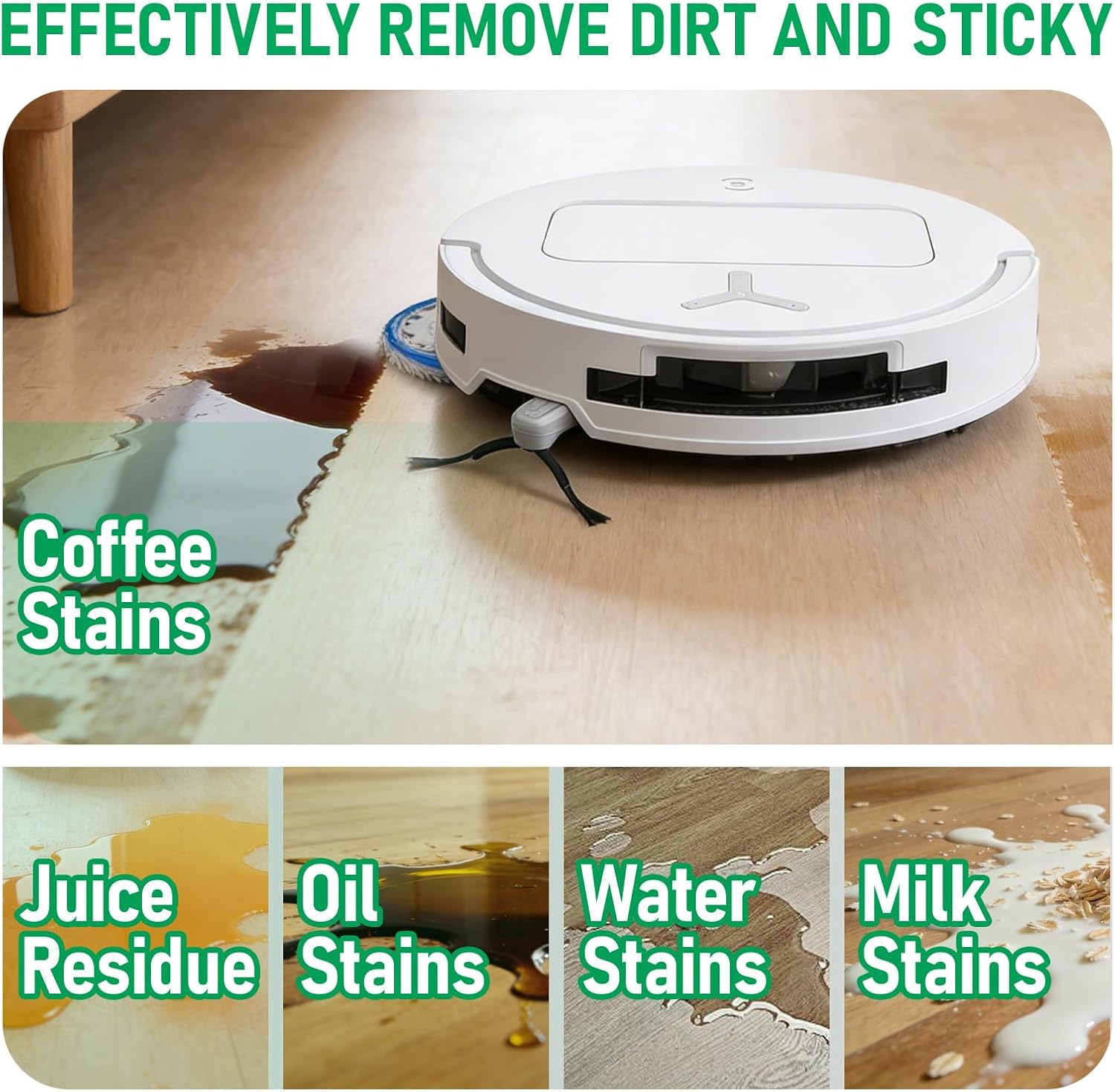 12-Pack Washable Mop Pads Replacement Compatible with ECOVACS DEEBOT X5 Pro/X2/X1/T50/T30S/T20/N30 Omni Series