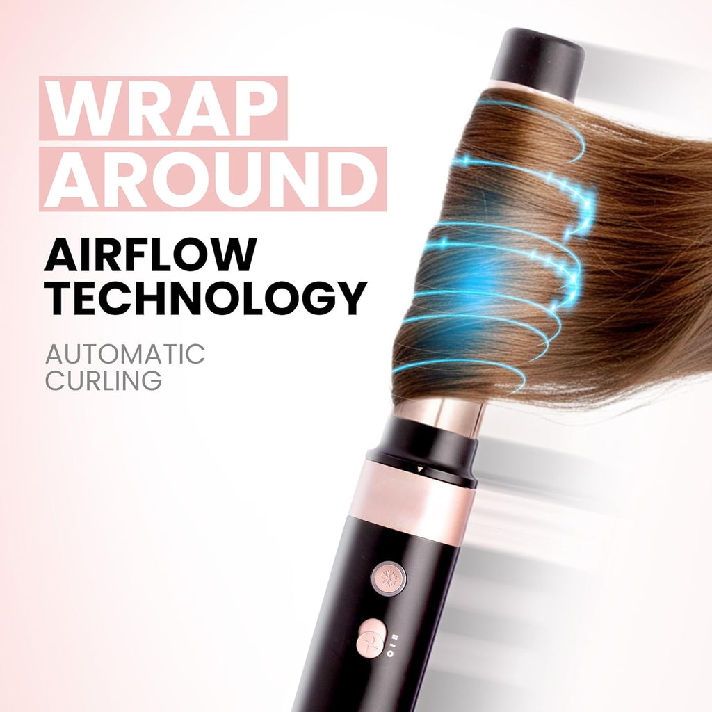 6 in 1 Professional Hot Air Styler • Powerful Hair Dryer & Straightener Set • Styling Without Heat Damage • Fast