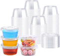 400 Sets 2 oz Plastic Jello Shot Cups with Lids, Small Portion Cups