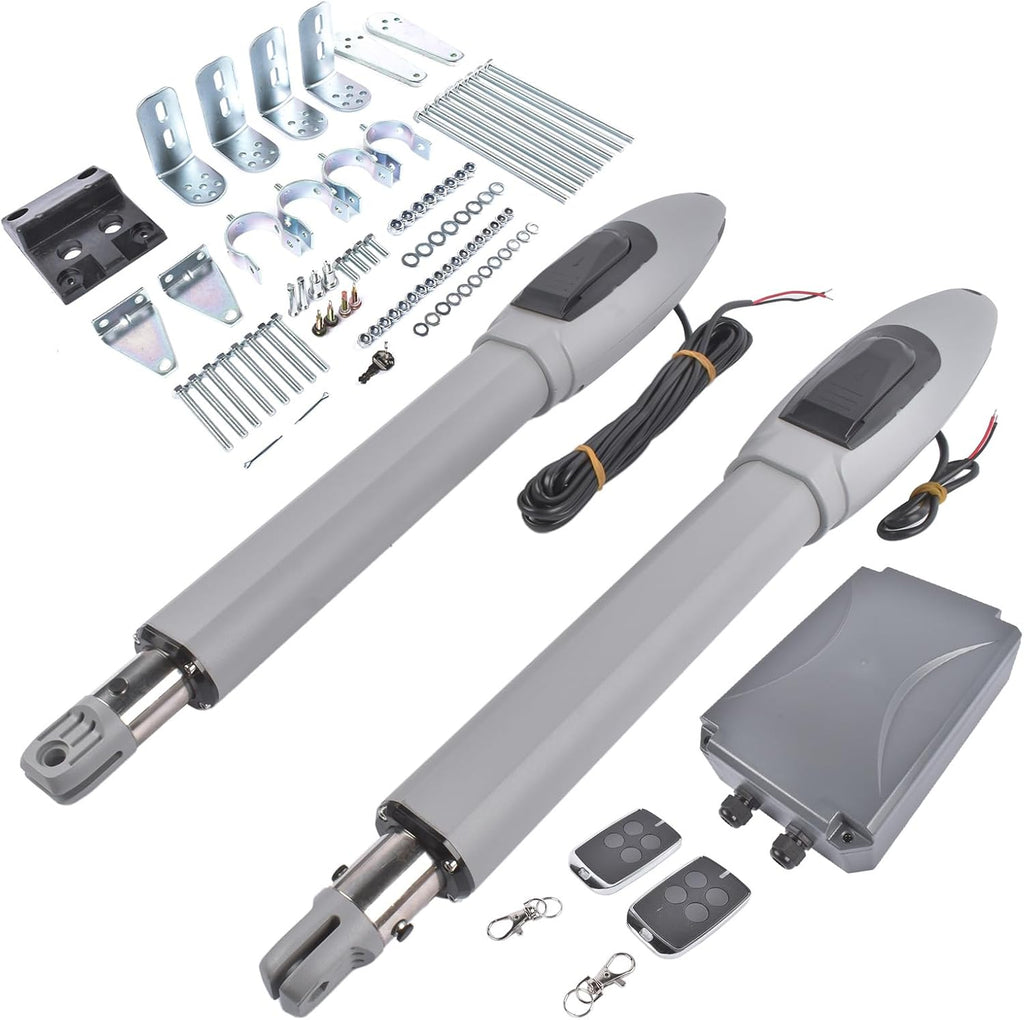 Automatic Dual Swing Gate Opener Kit for Doors up to 660lb*2 with Remote