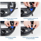 Micro Traders 12Pcs Side Brushes & Filters Replacement Compatible with Bagotte BG600 BG700 BG80 Robotic Vacuum Cleaner Roller Side Brush Filter