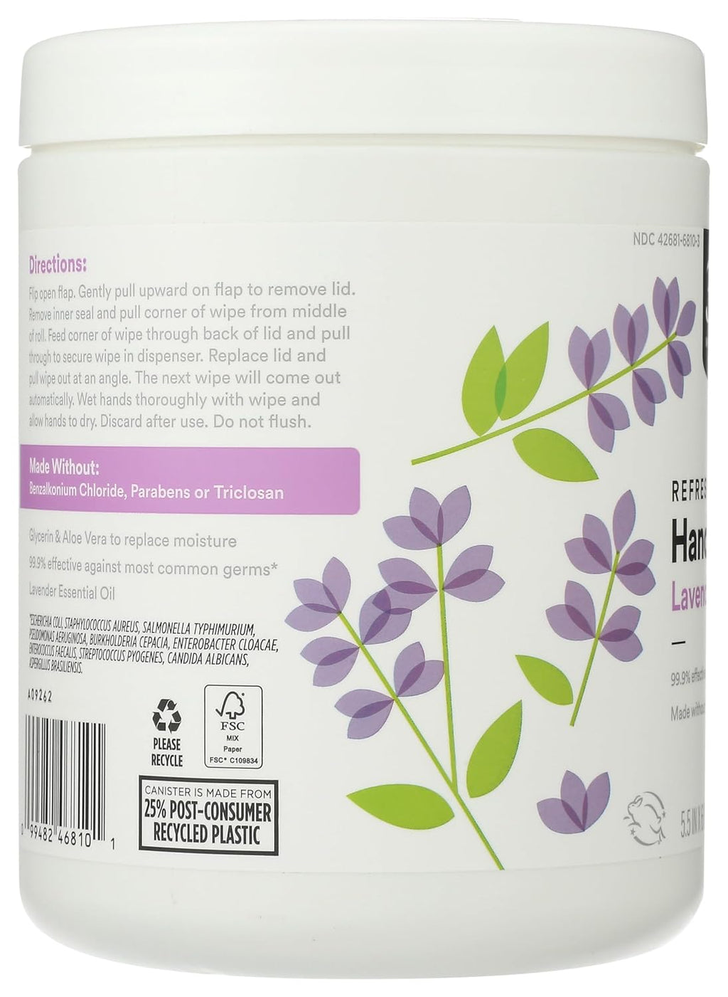 Lavender Hand Sanitizer Wipes, 210 ct