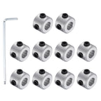 MECCANIXITY 10Pack Shaft Collar 5mm Bore 8mm Thick 11mm OD Silver