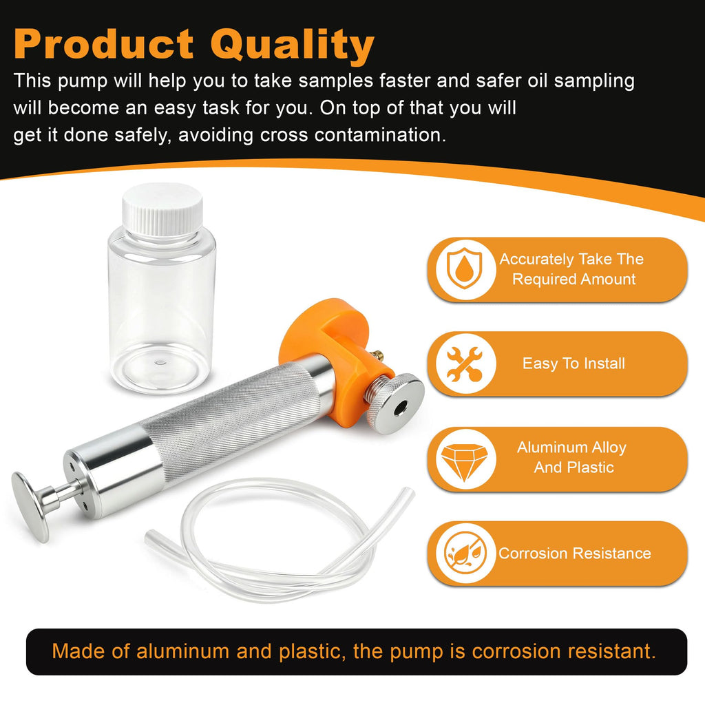 Oil Sampling Pump with Vacuum Release Valve Kit Replaces T201010