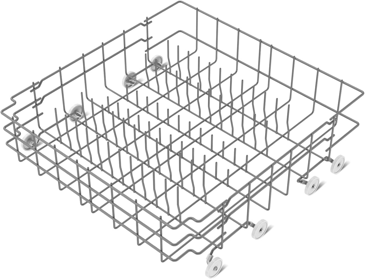 UPGRADE 5304535379 Dishwasher Lower Dishrack Compatible with Frigidaire Dishwasher Rack Replacement Parts,5304535379 154331605 FDB1050RES0 Frigidaire Kenmore Dishwasher Bottom Rack Parts with Wheels
