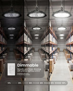 Sunco 6 Pack UFO LED High Bay Light, 150W, 5000K, 21000LM, Dimmable