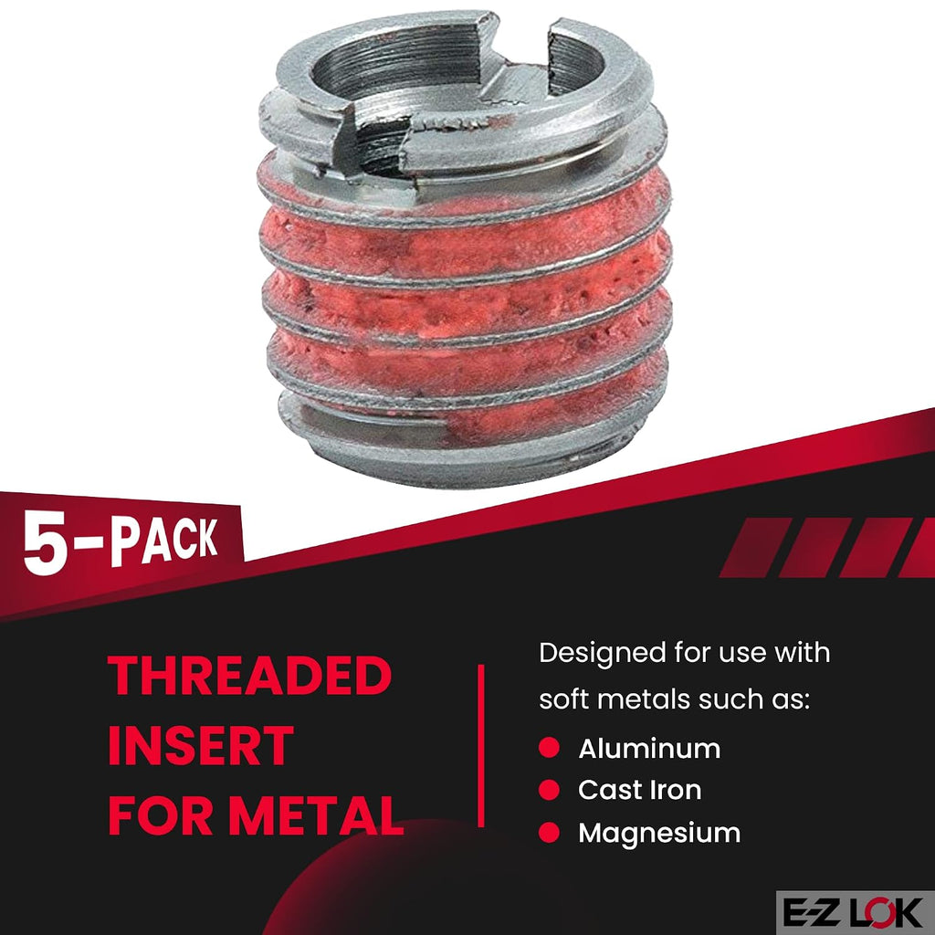 E-Z LOK Thread Insert, 10-32 Internal, 0.375-16 External, 5 ct