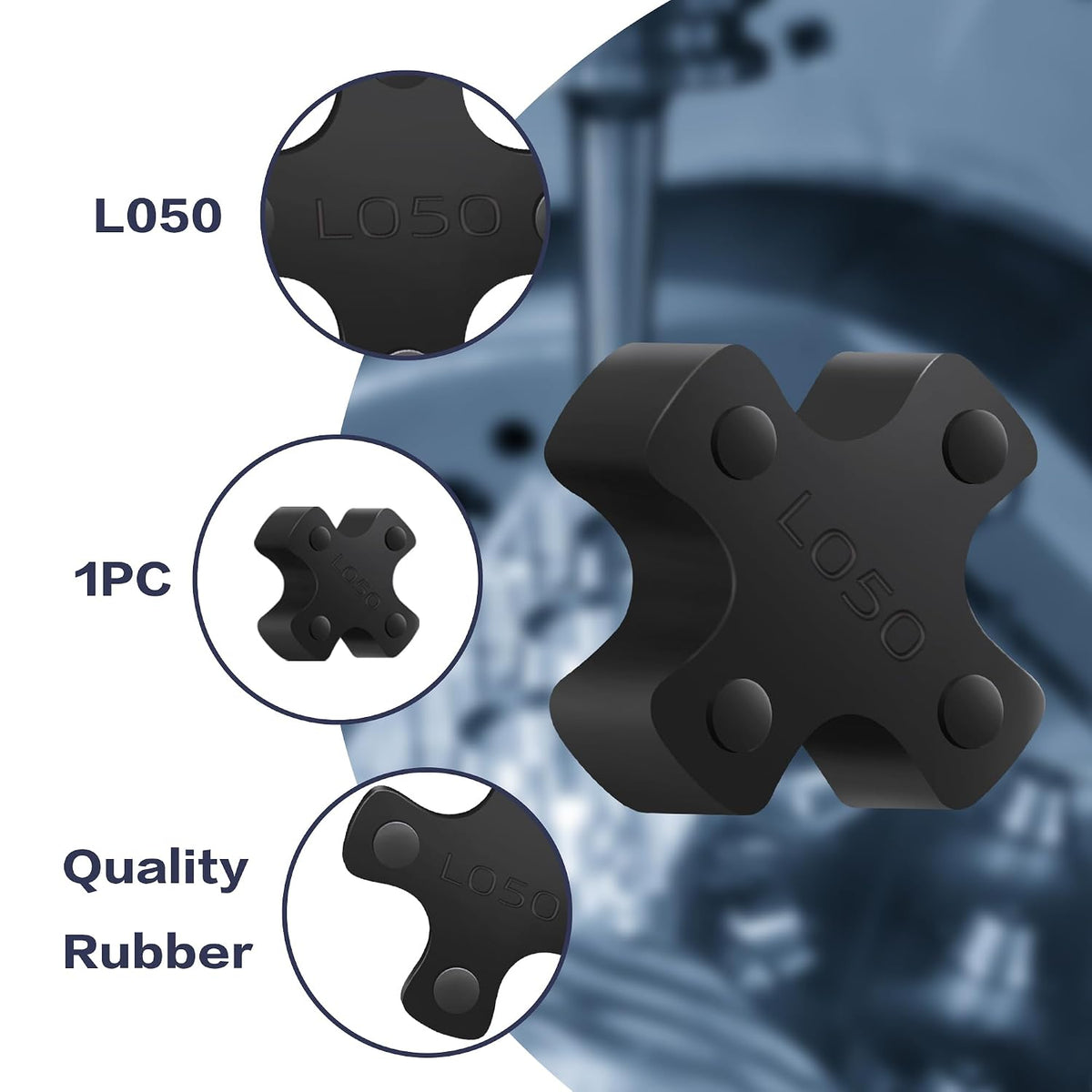 XIKE L050 NBR Rubber Spider for L-Jaw Coupling, 1-Pack