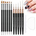 Nail Art Brushes and Dotting Tools Kit for Gel Polish Liner Drawing