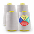 40S/2 Off White Polyester 4 Pack of Serger Threads Cones