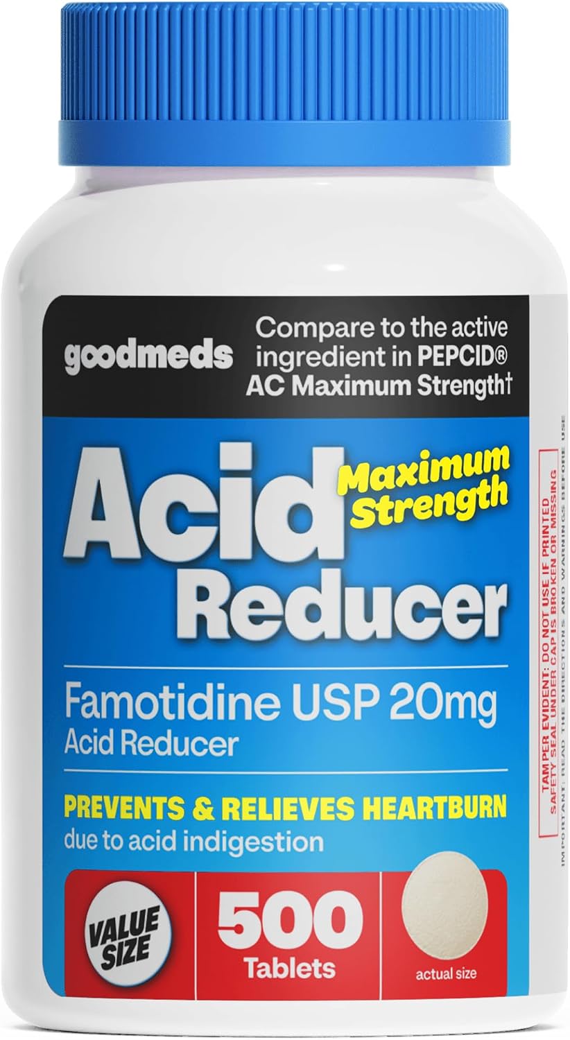 Heartburn Relief | Famotidine USP 20mg Acid Reducer | 500 Count