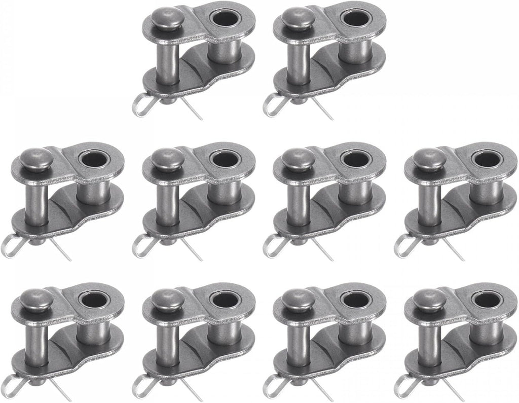 uxcell 12Pcs #25 Chain Offset Half Link Roller, 1/4" Pitch Carbon Steel, Standard Chain End Connector Split Links for 04C Chain