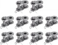 uxcell 12Pcs #25 Chain Offset Half Link Roller, 1/4" Pitch Carbon Steel, Standard Chain End Connector Split Links for 04C Chain