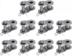 uxcell 12Pcs #25 Chain Offset Half Link Roller, 1/4" Pitch Carbon Steel, Standard Chain End Connector Split Links for 04C Chain