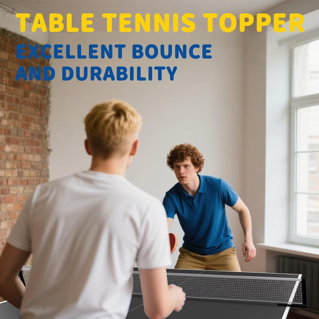 Ping Pong Table Topper for Pool Table, 8X4 FT Foldable Table Tennis Table Conversion Top with Net & Premium Foam