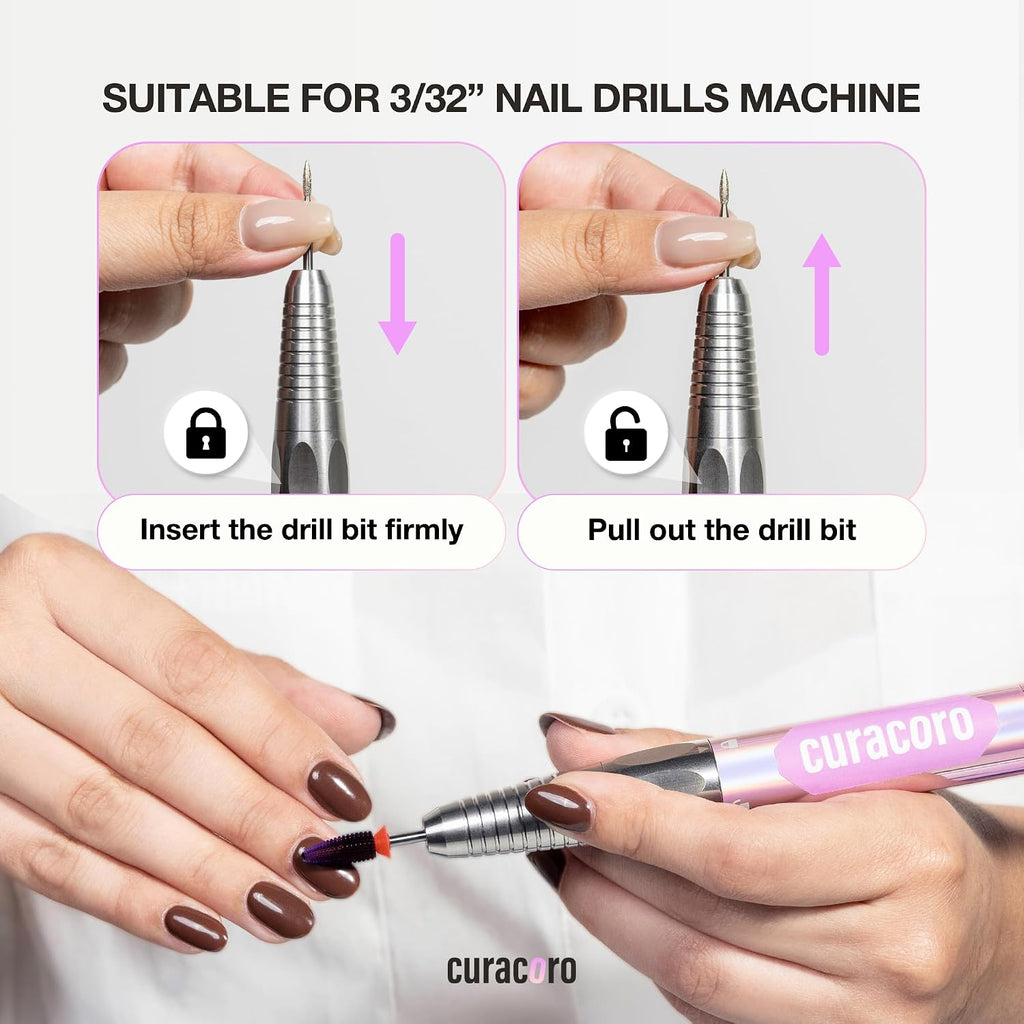 Under Nail Cleaner 3/32'' Safety Carbide Bit (Coarse) | Professional Design to Remove Dirt, Debris, Dead Skin for