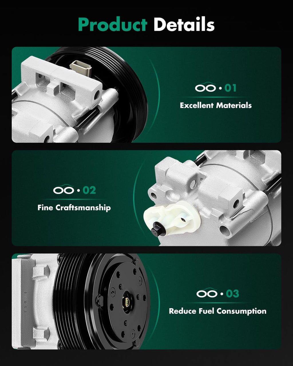 SCITOO AC Compressor for Ford for F150 3.8L 1990-1994
