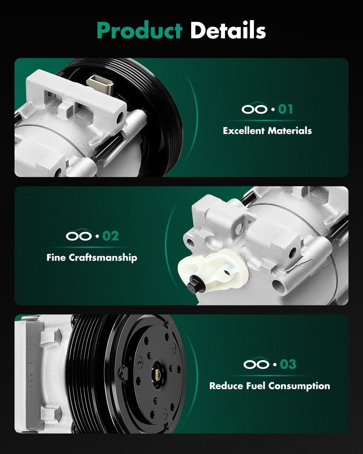 SCITOO AC Compressor for Ford for F150 3.8L 1990-1994