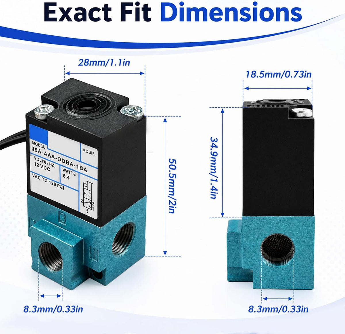 Boost Control Solenoid Valve for MAC Valve, 3 Port Boost Controller
