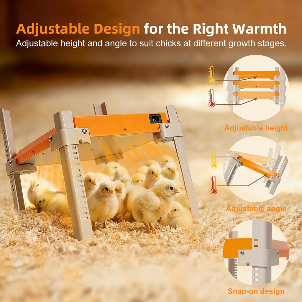 Chicken Coop Heater, Briidea Chick Brooder Heating Plate with 110–130℉ Constant Temperature for Chick Safety