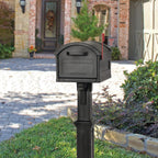 Grand Haven Plastic Mailbox Post, Compatibility Code A, B, C, D, GHP00BAM, Black | Heavy-duty post with