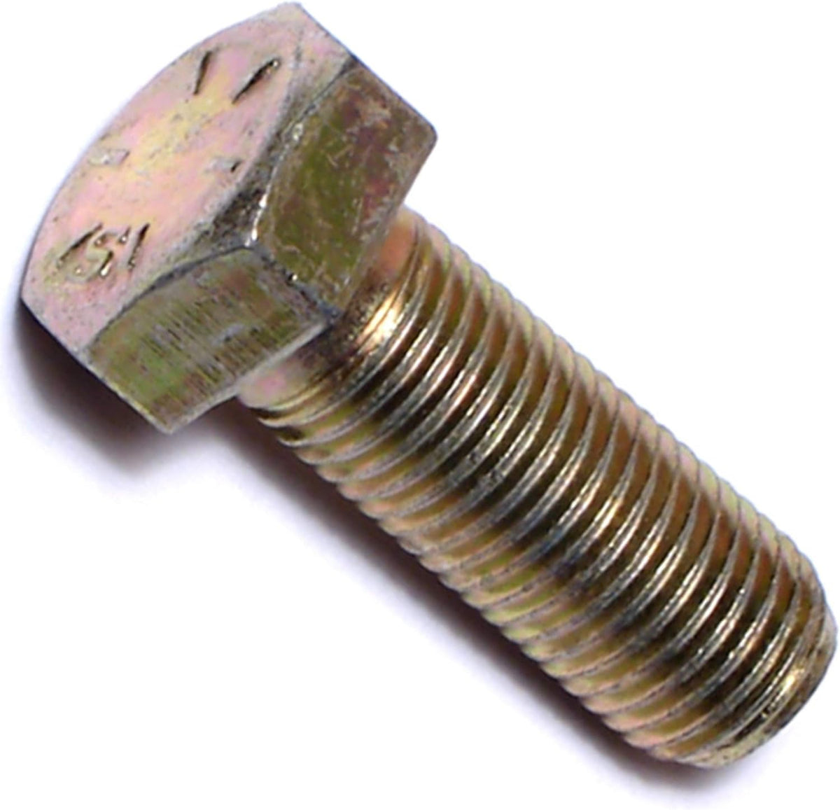 Hard-to-Find Fastener 014973252557 Grade 8 Fine Hex Cap Screws, 3/8-24 x 1, Piece-8, Yellow
