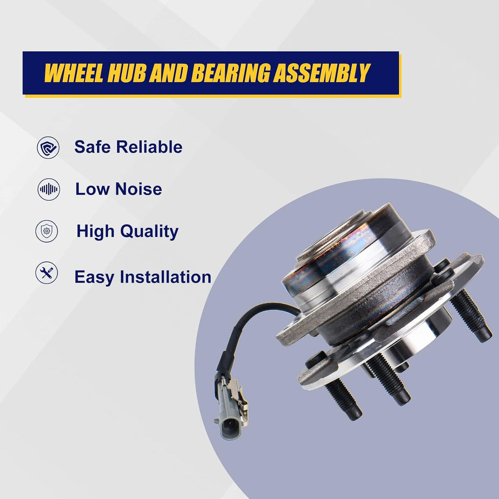 KUSATEC 513189 Front 2PCS Wheel Bearing and Hub Assembly